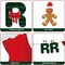 Merry Christmas Banner- Xmas Banners Bunting with Gingerbread Socks Signs(Red)